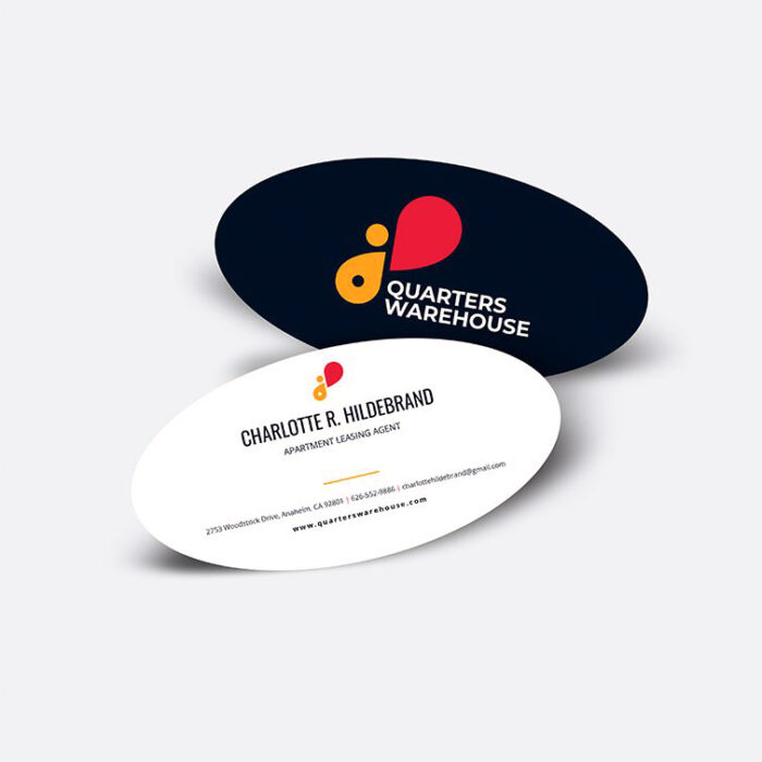 oval business cards