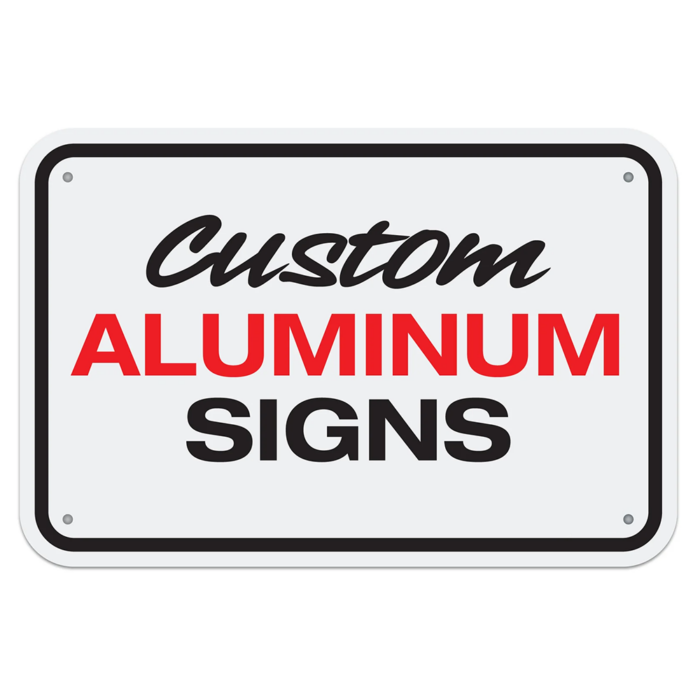 solid aluminum signs