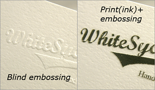 blind embossing vs ink embossing